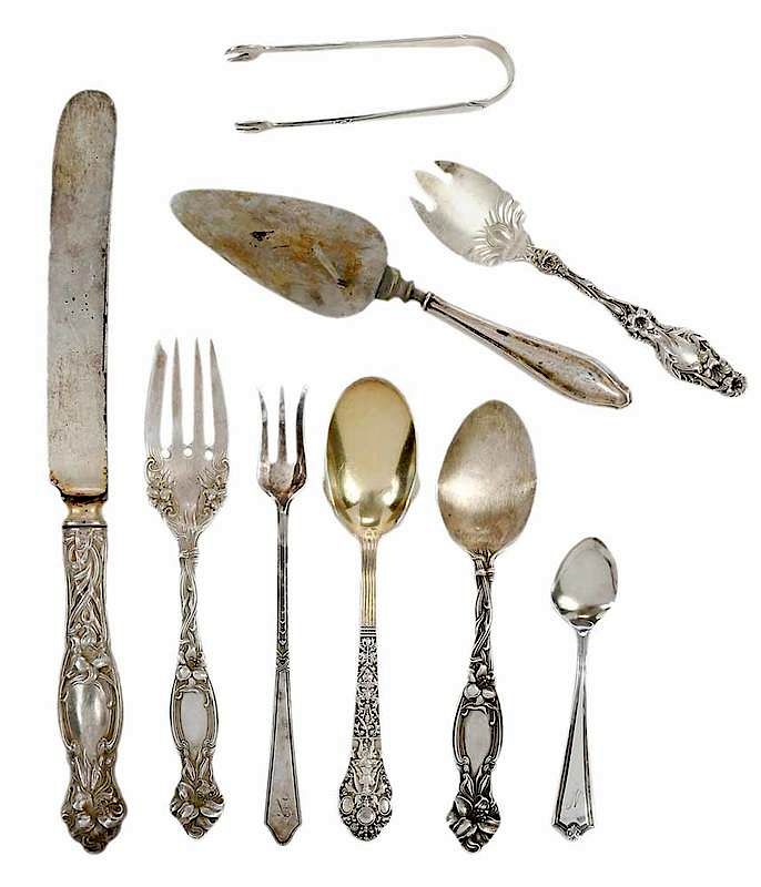 Appraisal: Pieces Assorted Sterling Flatware American th century including five Whiting