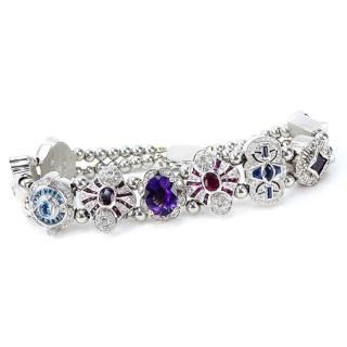 Appraisal: Vintage R Klein Karat White Gold and Diamond Ruby Sapphire