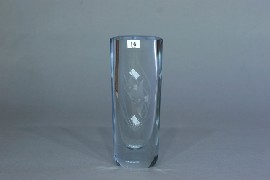 Appraisal: A Stromberg glass vase depicting fish serial number cm