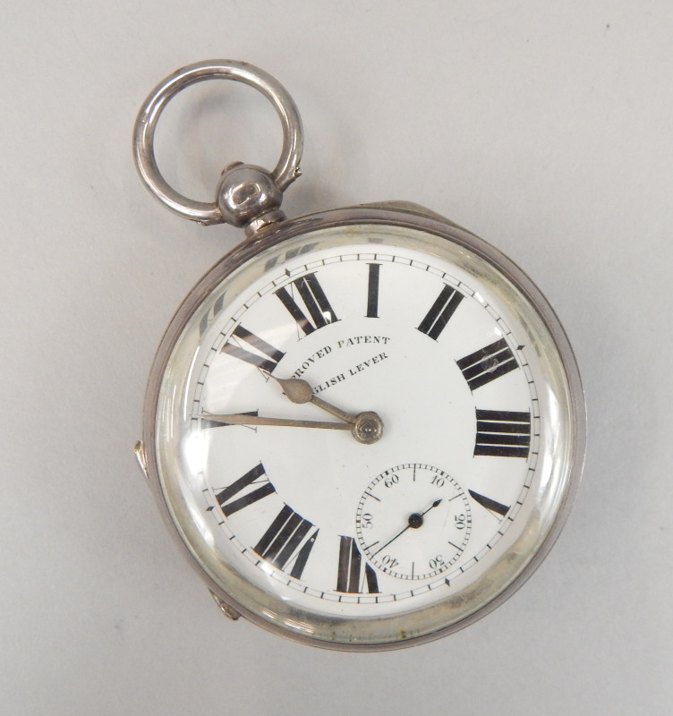 Appraisal: An Edward VII silver key wind pocket watch having enamel