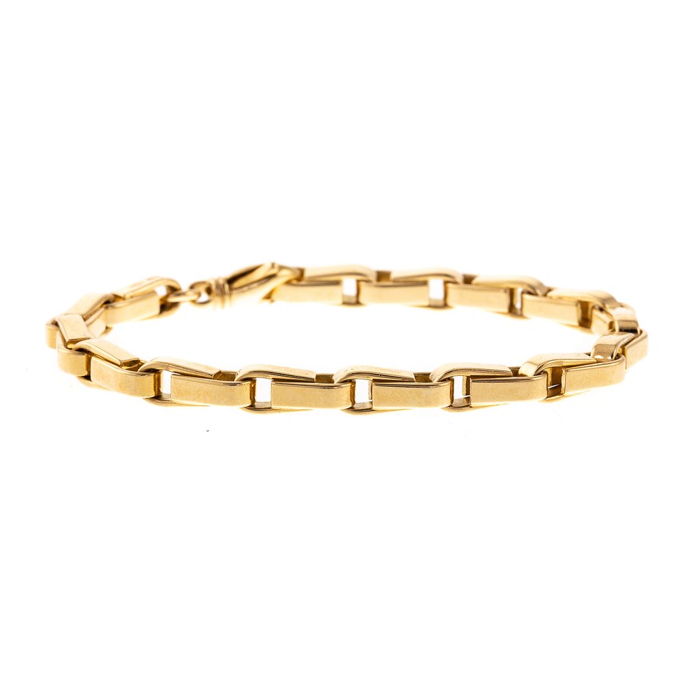 Appraisal: A Heavy K Yellow Gold Stirrup Style Bracelet K yellow