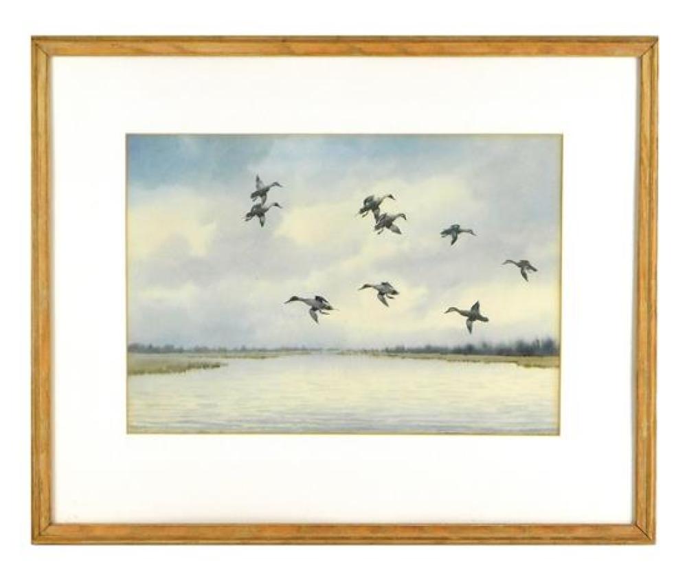 Appraisal: Joseph Day Knap American - Flight Over a Marsh watercolor