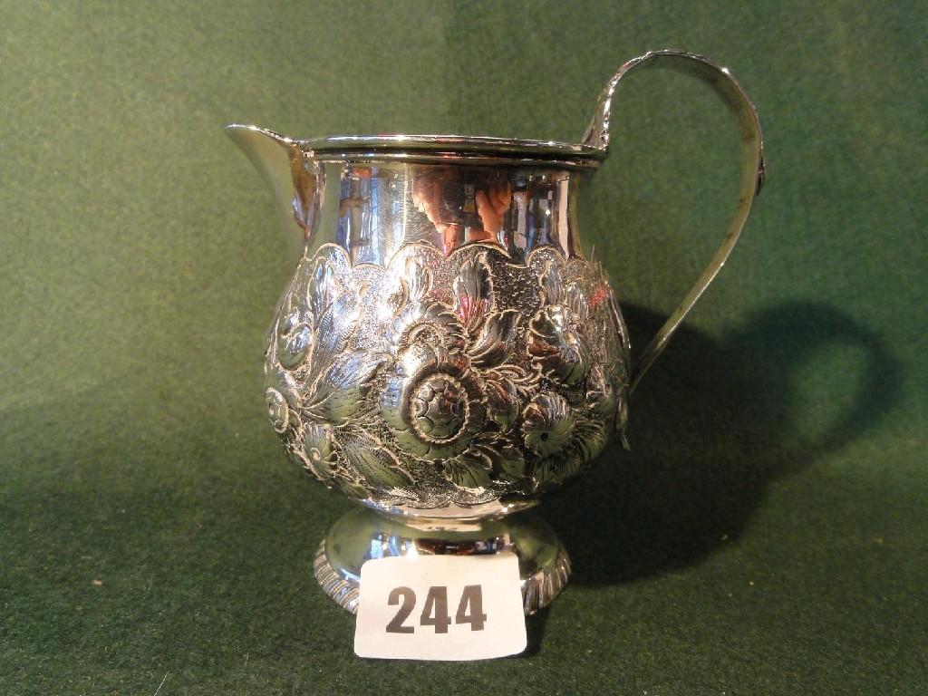 Appraisal: An early th century silver jug of baluster form on