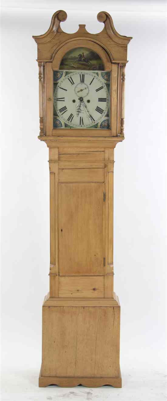 Appraisal: An Irish Pine Tall Case Clock R Nelson Banbridge having