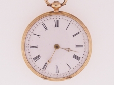 Appraisal: Swiss K and enamel OF pendant watch with RN porcelain