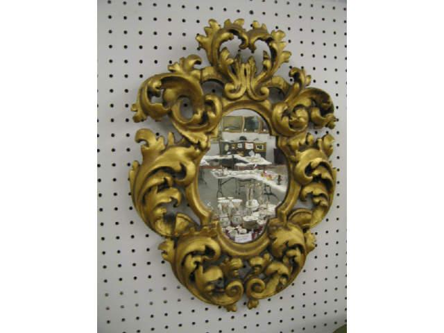 Appraisal: Early Italian Carved Gilt Gesso Mirror rococo design overall x