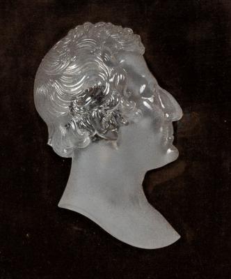 Appraisal: A Classical relief bust in glass framed and glazed cm