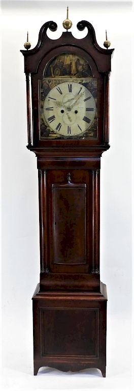 Appraisal: Scottish Robert Currer Mahogany Tall Case Clock Scotland th Century