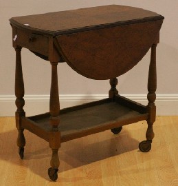 Appraisal: A reproduction drop-side trolley table cm long cm wide cm