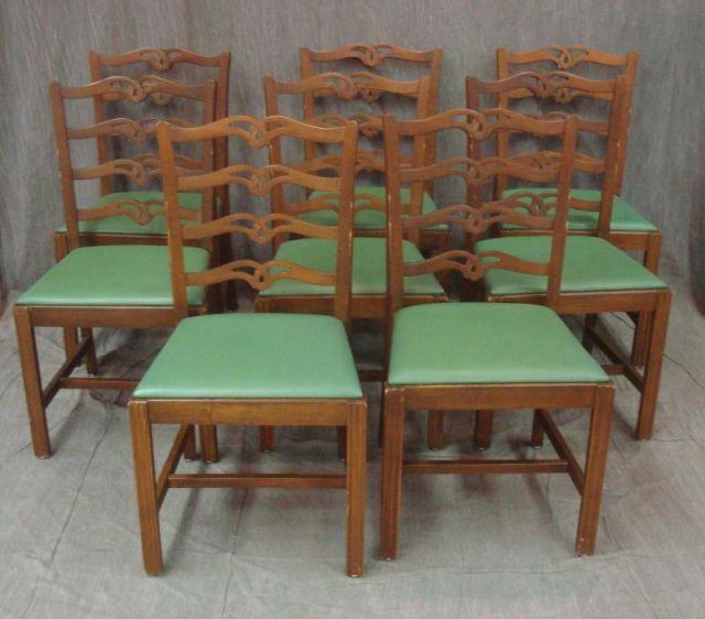 Appraisal: Set of Mahogany Ribbon Back Dining Chairs From a White