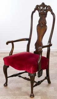 Appraisal: Continental Revival Arm Chair Circa th C th Century Continental