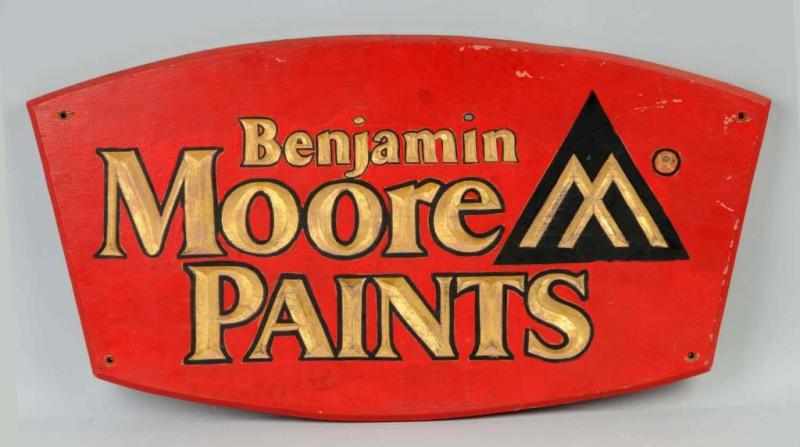 Appraisal: Wooden Benjamin Moore Paints Sign Description s to s Deeply