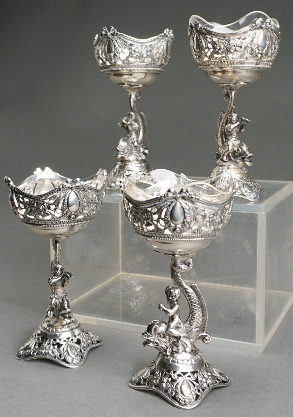 Appraisal: Assembled Set of Four Buchholz Zelt Hanau German -Silver Figural