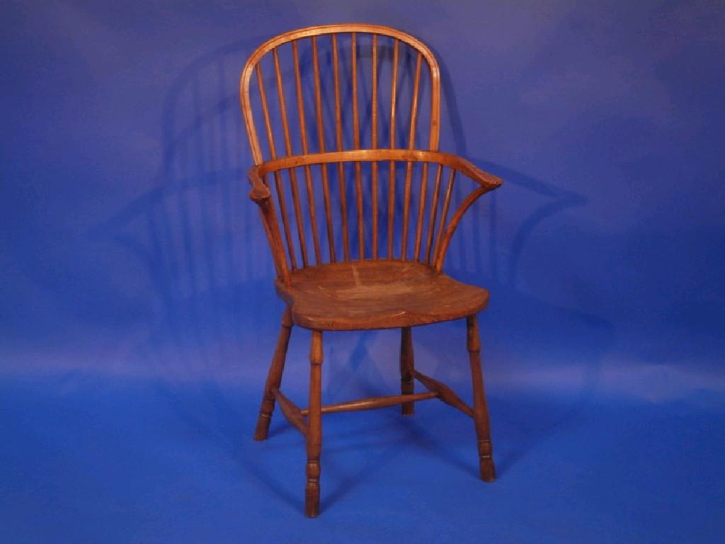 Appraisal: A thC Ash and Elm stick-back Windsor chair