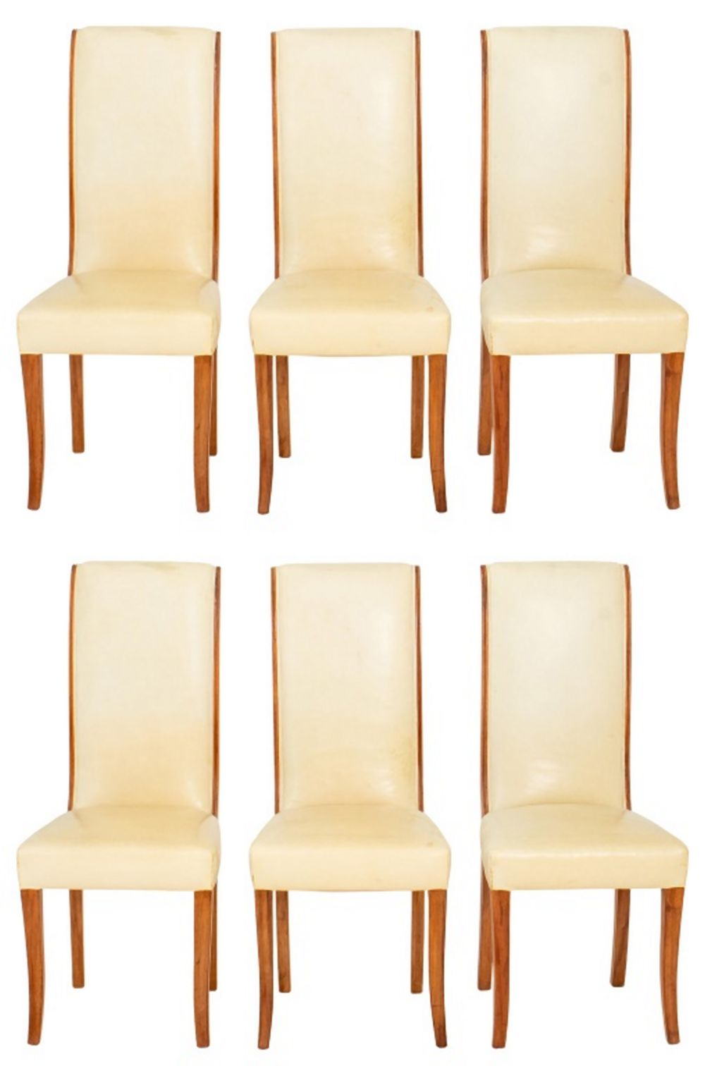 Appraisal: MID-CENTURY MODERN TALL BACKED DINING CHAIRS Six Mid Century Modern