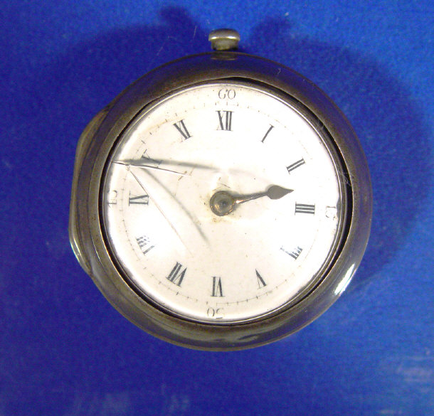 Appraisal: Gentleman's silver cased fusee pocket watch Thos Leyden London