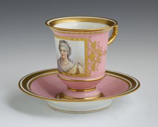 Appraisal: Sevres Porcelain Portrait Cup of Madame Des Houlie Sevres Porcelain