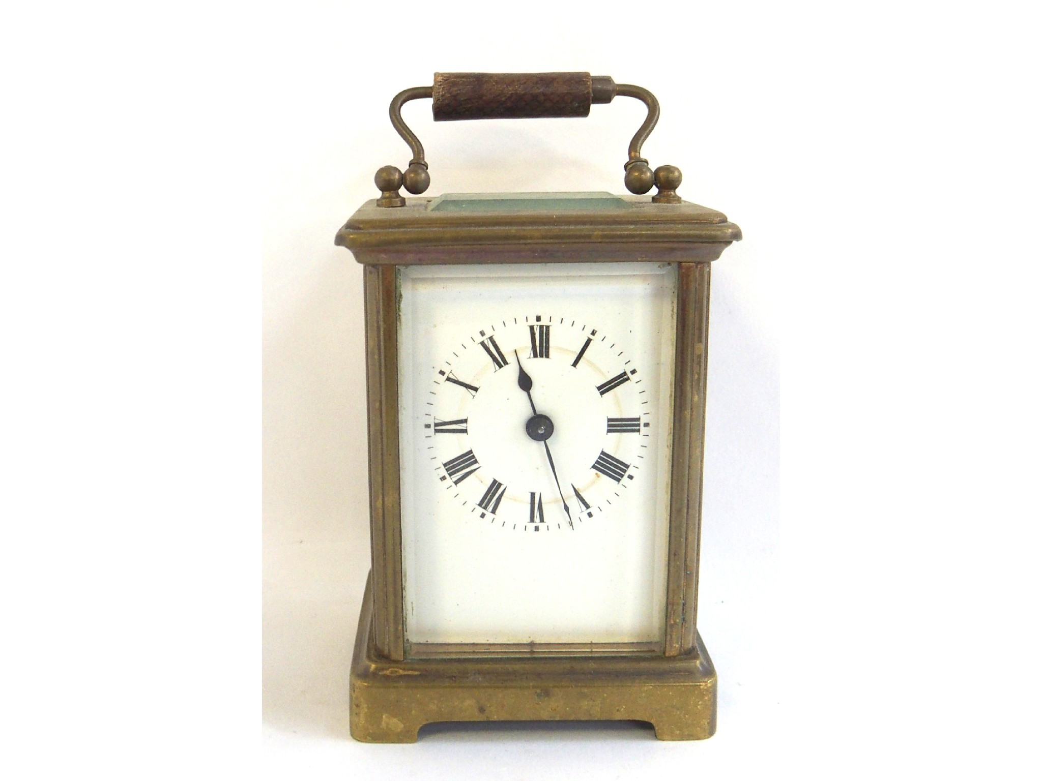 Appraisal: French brass cased carriage clock