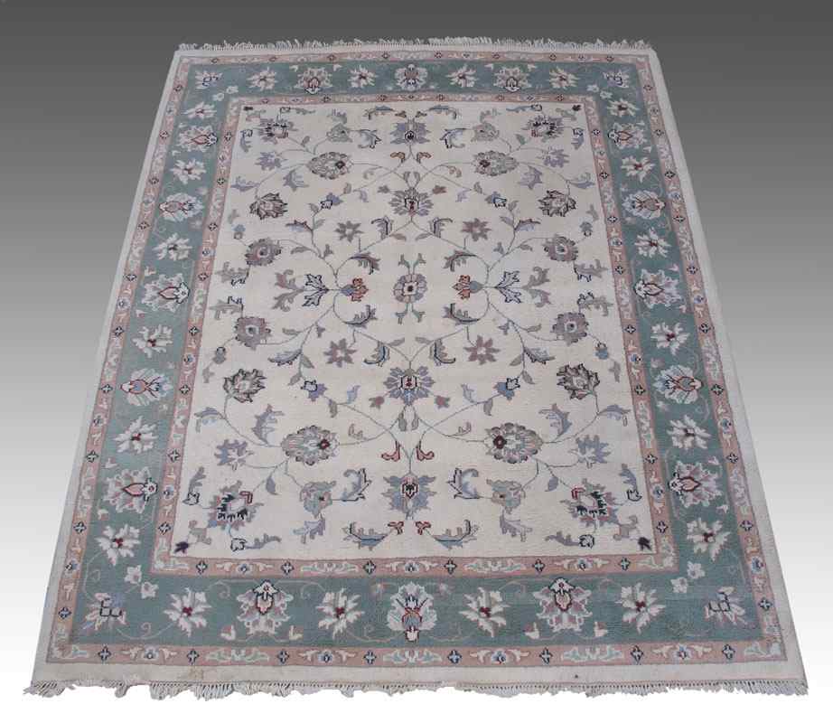 Appraisal: INDO-PERSIAN HAND KNOTTED WOOL RUG ' '' x ' ''