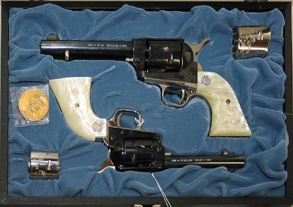 Appraisal: A cased Colt Nevada Statehood Centennial set of single action