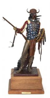 Appraisal: Dave McGary Strikes with Thunder Dave Mcgary American polychrome bronze