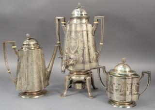 Appraisal: Three piece sterling silver Shreve Crump and Low tea and