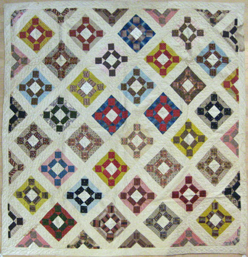 Appraisal: Lebanon County Pennsylvania friendship quilt - in a tumbling block