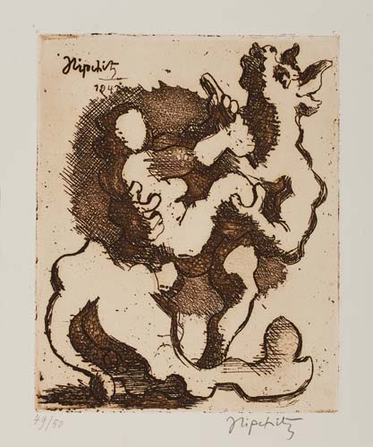 Appraisal: JACQUES LIPCHITZ L'Enl vement d'Europa Etching printed in reddish brown