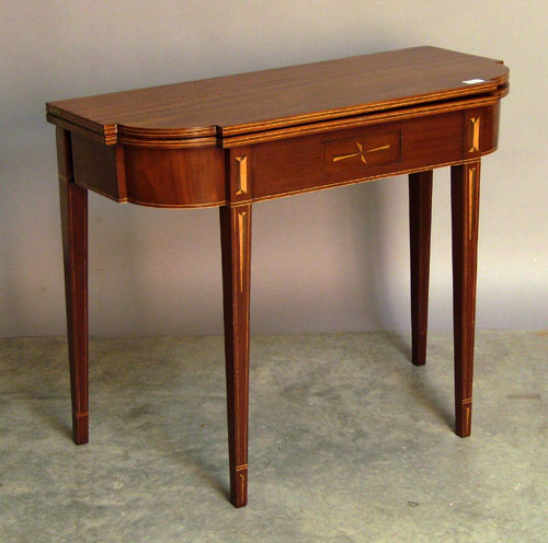 Appraisal: Federal mahogany card table early th c