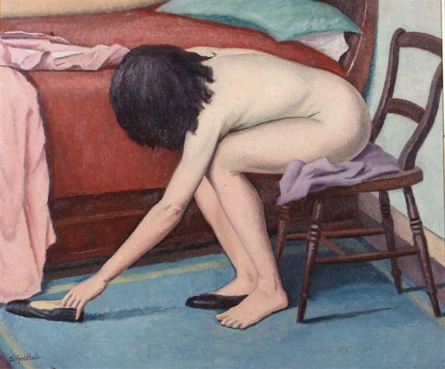 Appraisal: CLIFFORD HALL - - 'The slipper - ' s' signed