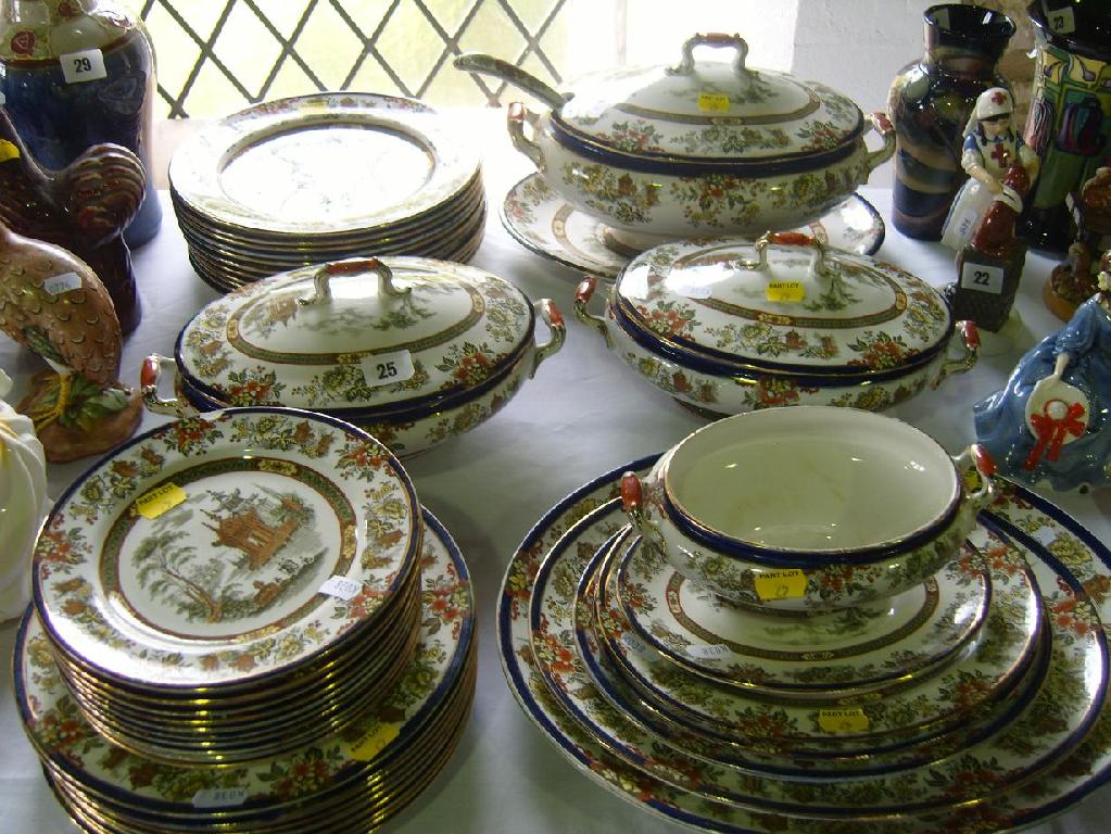 Appraisal: A quantity of late th century Doulton Burslem Madras pattern