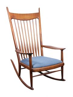 Appraisal: Sam Maloof rocking chair executed in walnut for his close