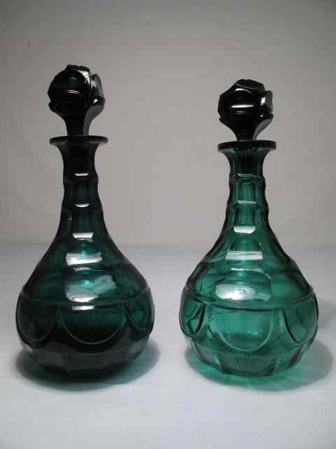 Appraisal: Two English cut glass Port wine decanters in a rich