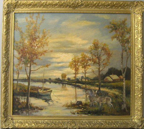 Appraisal: Thomas P Patten American early th c oil on canvas