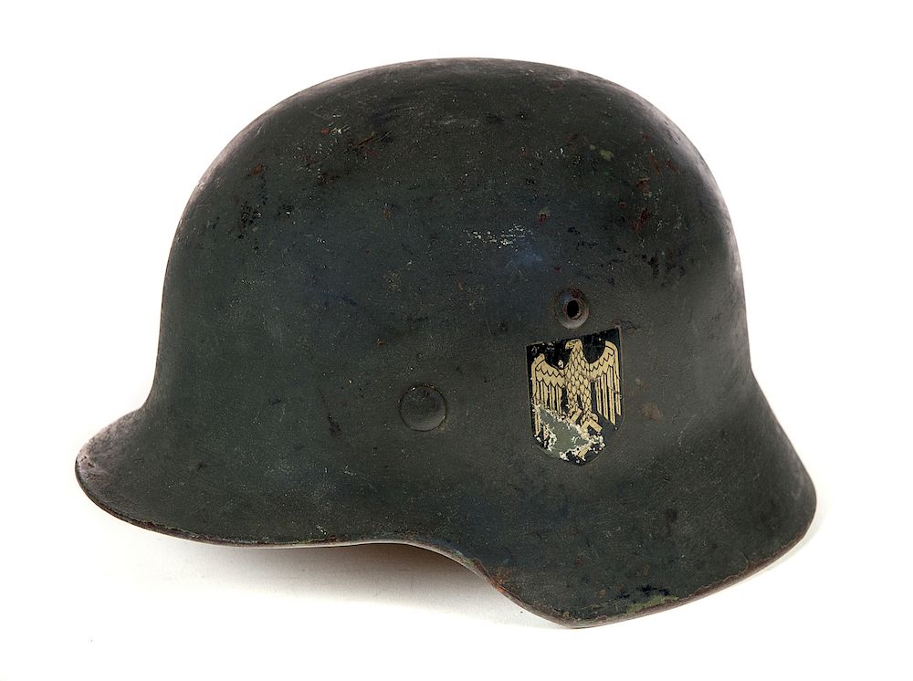 Appraisal: M Reissued Heer German Nazi Helmet M Reissued Heer Partial