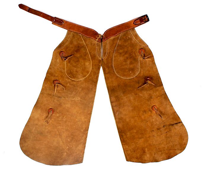 Appraisal: H H Heiser Suede Leather Batwing Chaps Offered for sale