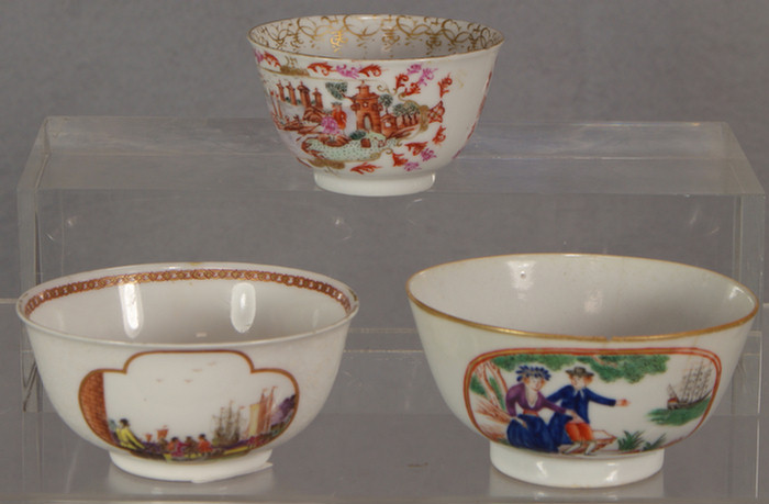 Appraisal: Chinese Export pcs to include a tea bowl finely painted