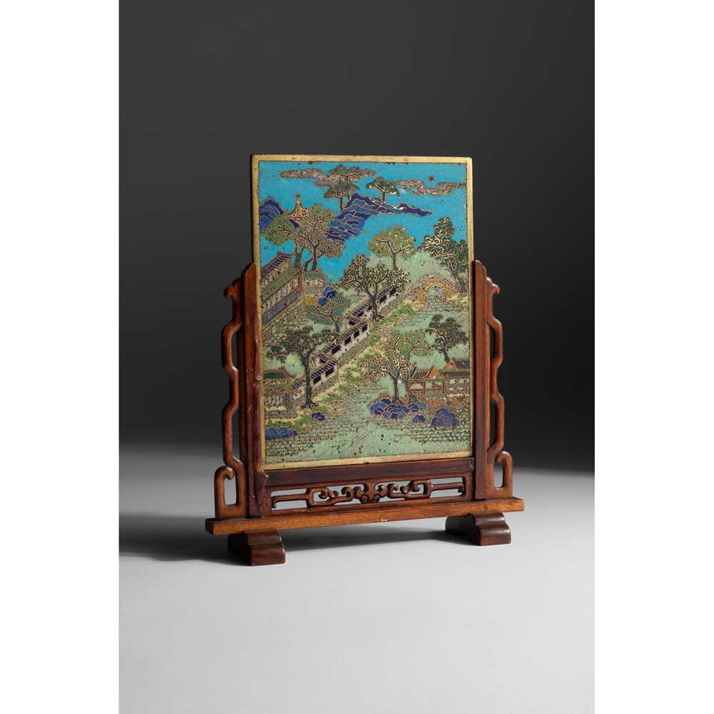 Appraisal: CLOISONN ENAMEL RECTANGULAR PLAQUE QING DYNASTY TH- TH CENTURY one