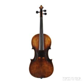 Appraisal: German Violin labeled Joh Bapt Schweitzer fecit ad formam Hieronym