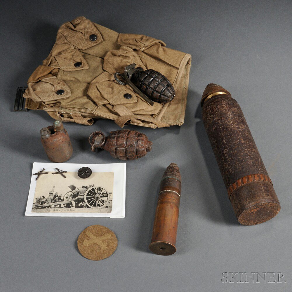 Appraisal: WWI Inert Grenades and Artillery Rounds c - a relic