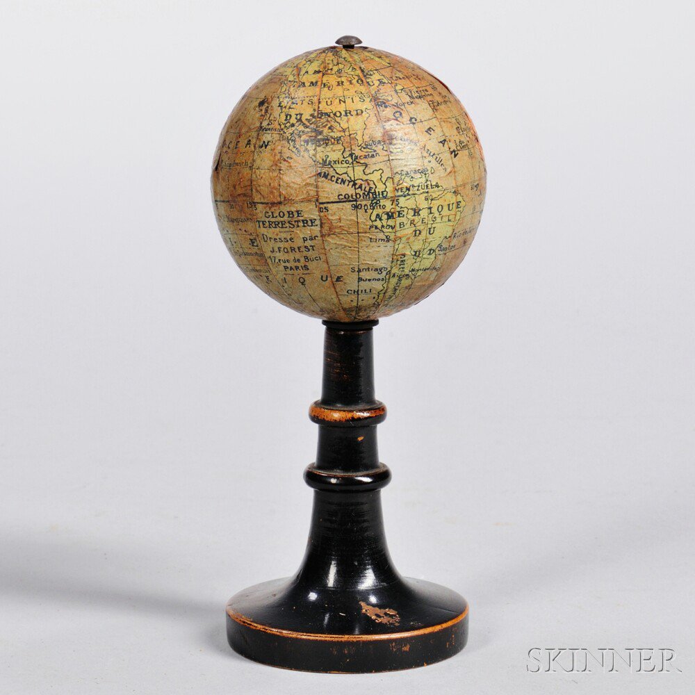 Appraisal: J Forest -inch Terrestrial Globe Paris early th century twelve