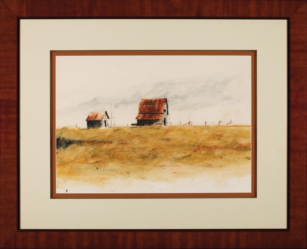 Appraisal: William Dunlap American Mississippi b Selma McClaines's Place watercolor on