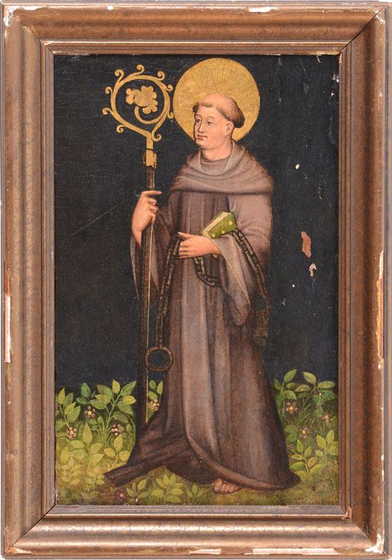 Appraisal: SOUTH GERMAN SCHOOL SAINT LEONARD OF NOBLAC Oil on panel