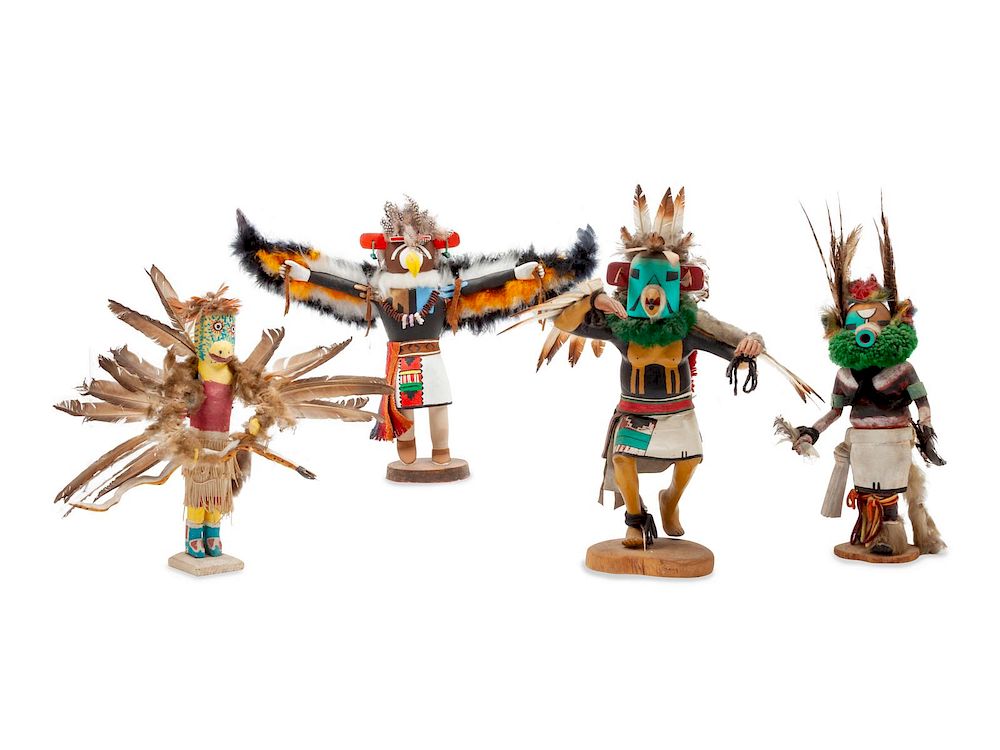 Appraisal: Four Contemporary Hopi Eagle Dancer Kachinas height of largest inches