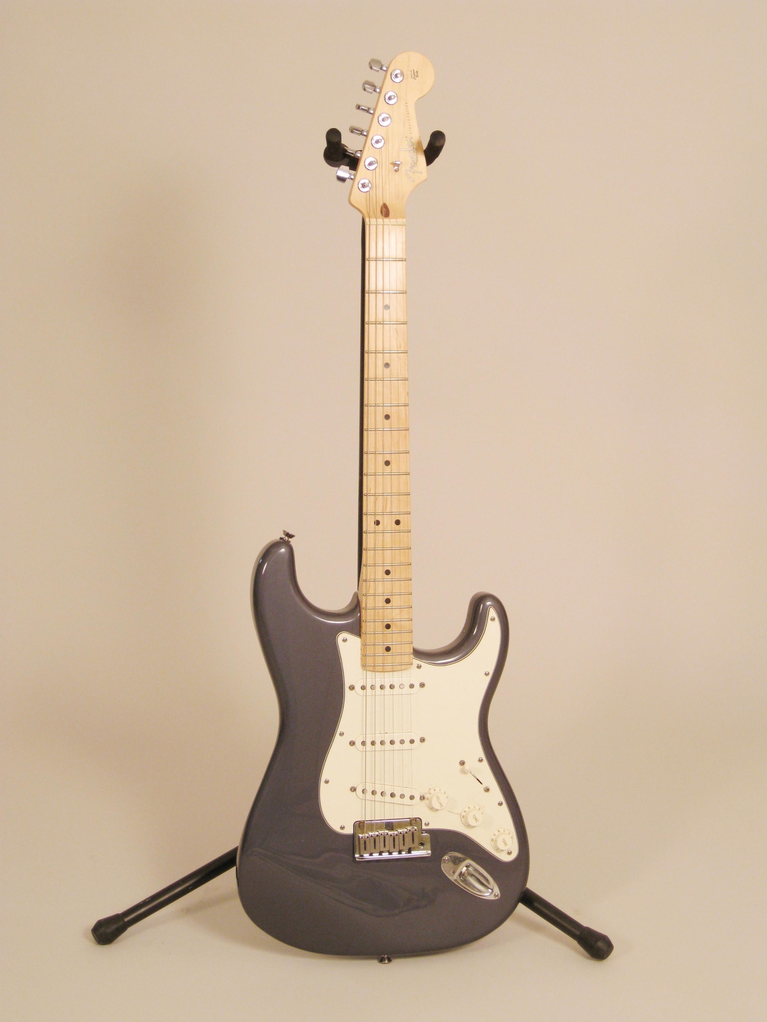 Appraisal: A Fender USA Stratocaster Guitar with charcoal metallic frost finish