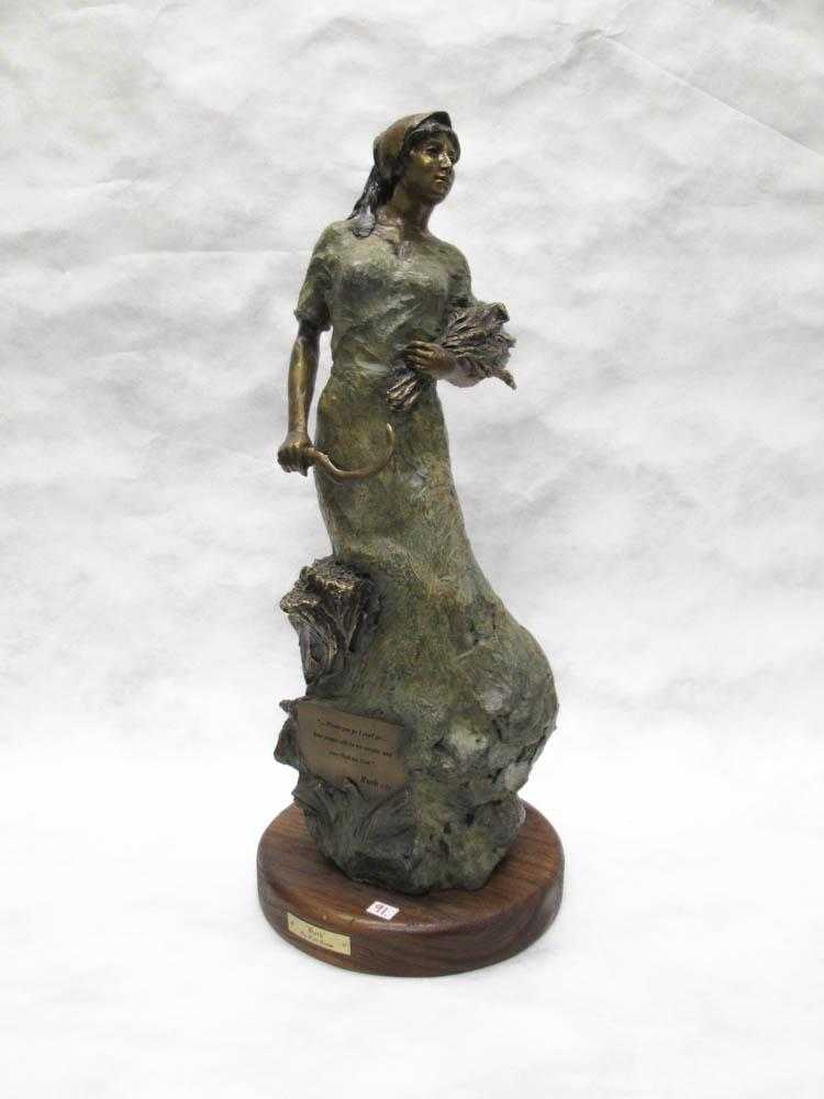 Appraisal: WALT HORTON BRONZE SCULPTURE Colorado - Ruth the Biblical character