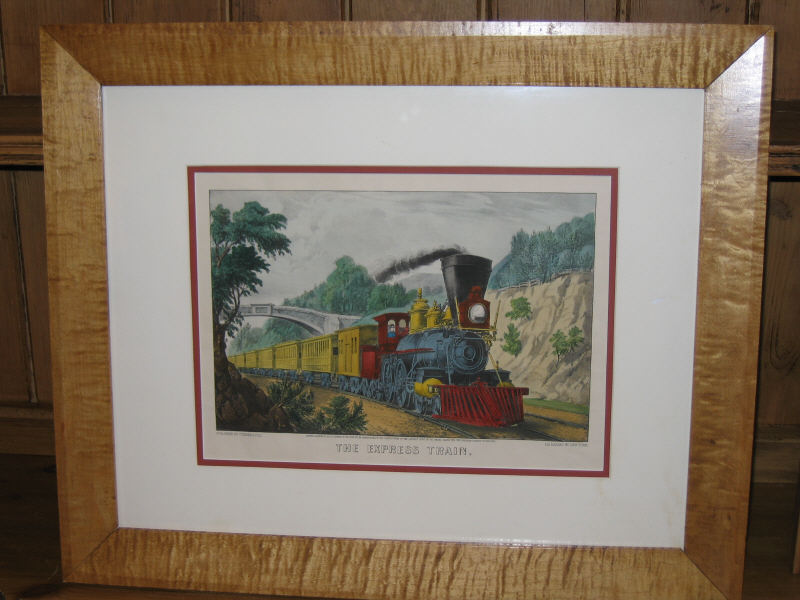 Appraisal: CURRIER IVES PUBLISHERS THE EXPRESS TRAIN hand-colored lithograph in a