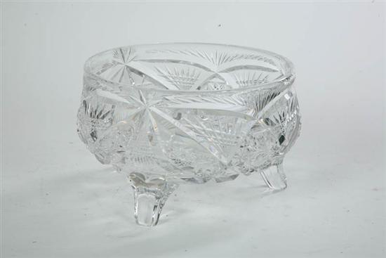 Appraisal: CUT GLASS BOWL Footed bowl signed Libbey h d