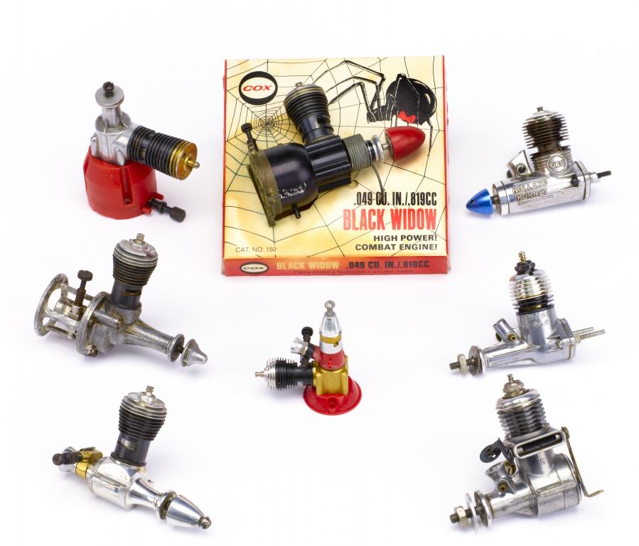 Appraisal: EIGHT AMERICAN MINIATURE GLOW PLUG AERO ENGINES an Atwood Wasp