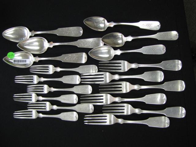 Appraisal: Group of English Tipt sterling flatware including six dinner forks